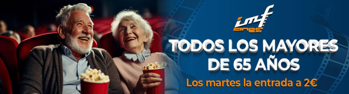 Los martes el mejor cine por solo 2 euros para mayores de 65 años