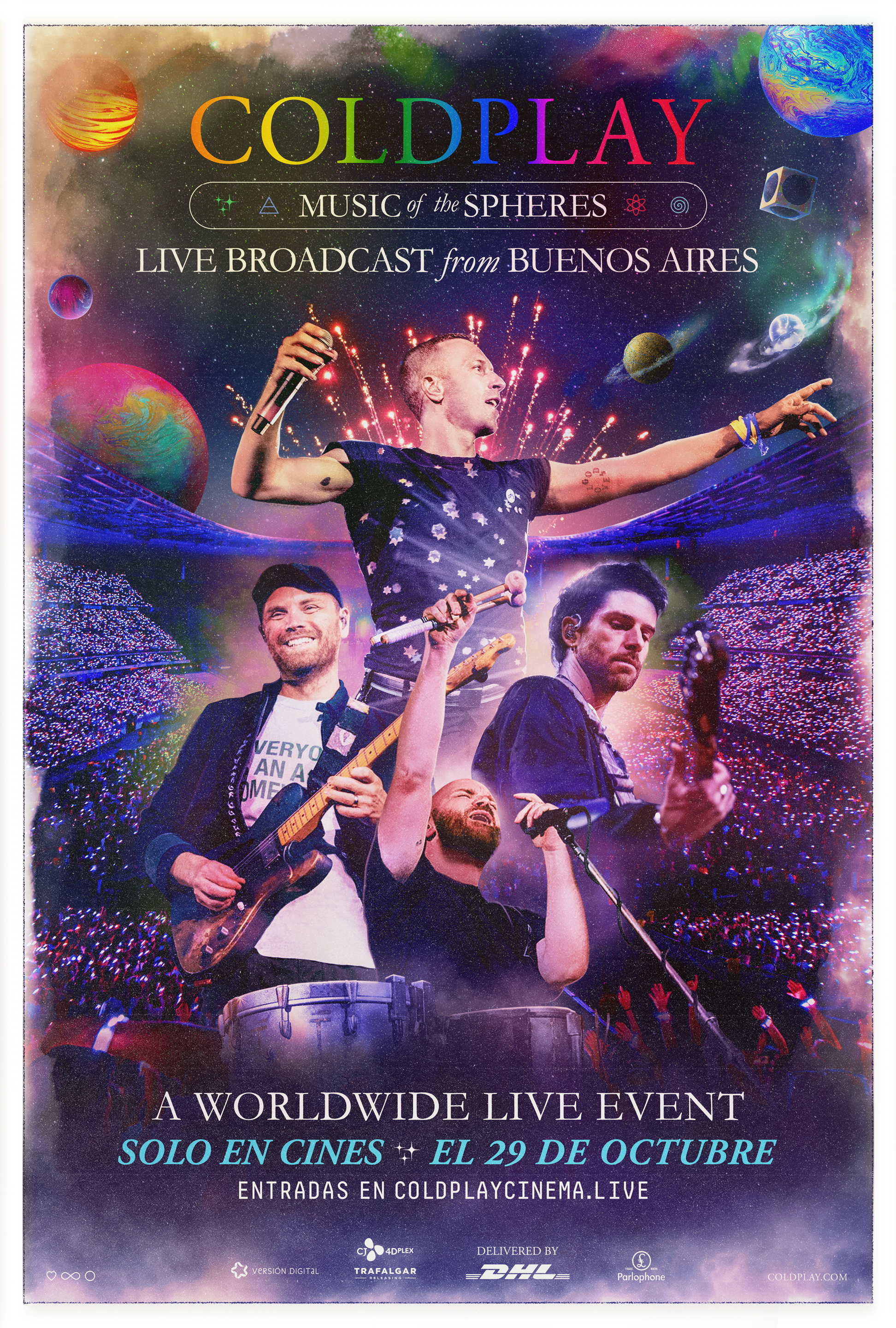 Poster Coldplay Music Of The Spheres Live Broadcast From Buenos Aires